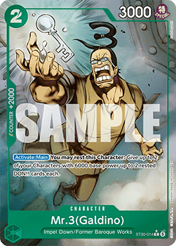 Mr.3(Galdino) (ST30-014) (V.2) - Starter Deck: EX Luffy & Ace (Alternate Art) [ST30-014] - Cards Beyond