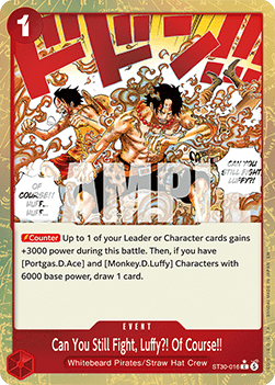 Can You Still Fight, Luffy?! Of Course!! (ST30-016) (V.2) - Starter Deck: EX Luffy & Ace (Alternate Art) [ST30-016] - Cards Beyond