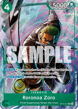 Roronoa Zoro (OP13-037) (V.1) - Premium Bandai Products (Rare) [PB-XX-OP13-037] - Cards Beyond