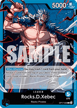 Rocks.D.Xebec (OP17-039) (V.1) - The World’s Strongest Warriors (Leader) [OP17-039] - Cards Beyond