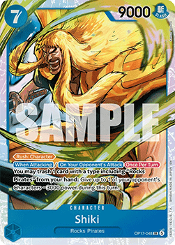 Shiki (OP17-048) (V.1) - The World’s Strongest Warriors (Super Rare) [OP17-048] - Cards Beyond