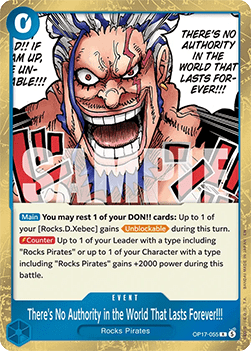 There's No Authority in the World That Lasts Forever!!! (OP17-055) - The World’s Strongest Warriors (Rare) [OP17-055] - Cards Beyond
