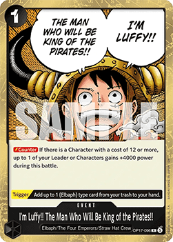 I'm Luffy!! The Man Who Will Be King of the Pirates!! (OP17-096)