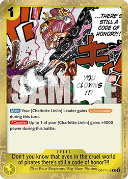 Don't you know that even in the cruel world of pirates there's still a code of honor?!! (OP17-115)