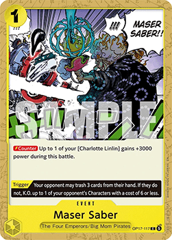 Maser Saber (OP17-117) - The World’s Strongest Warriors (Common) [OP17-117] - Cards Beyond