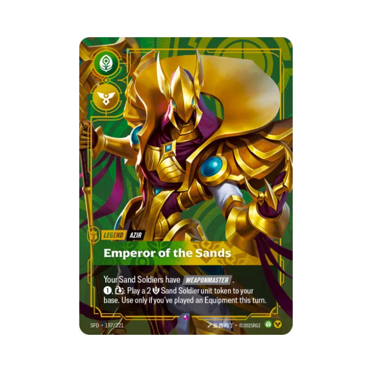 Azir - Emperor of the Sands (SFD - 197) - Cards Beyond