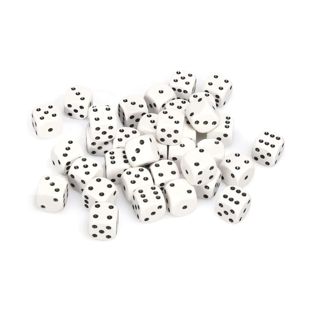 Chessex 12mm D6 Sada Kostek - Bílá/Černá