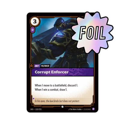 Corrupt Enforcer (SFD - 123) - Cards Beyond
