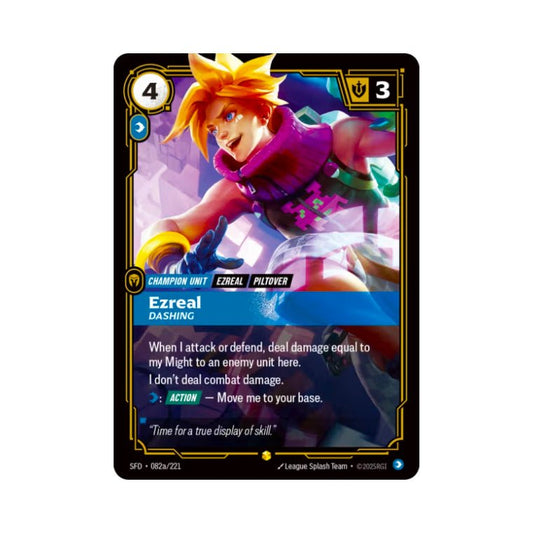 Ezreal - Dashing (SFD - 082a) - Cards Beyond