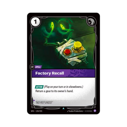 Factory Recall (SFD - 135) - Cards Beyond