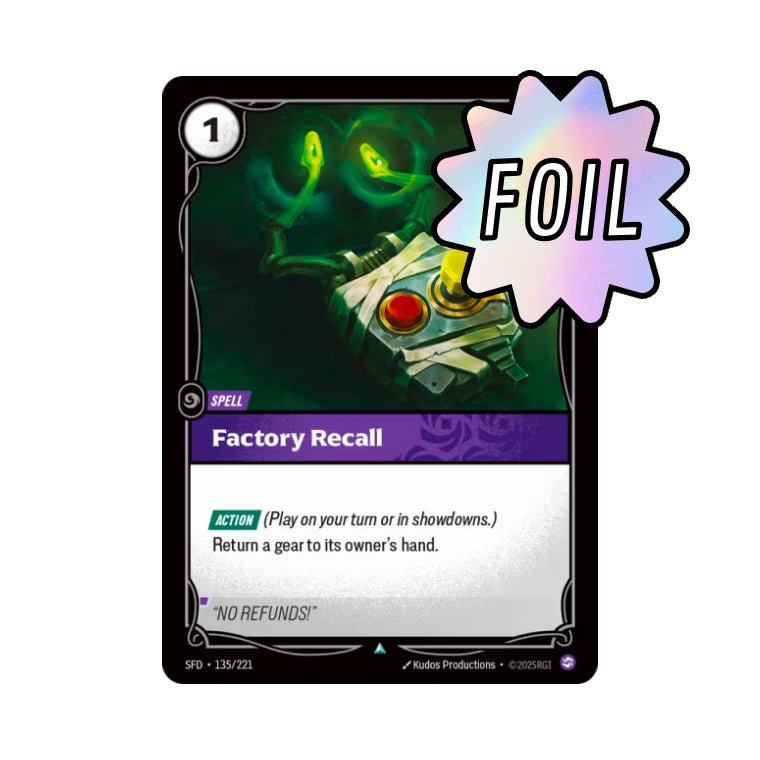 Factory Recall (SFD - 135) - Cards Beyond
