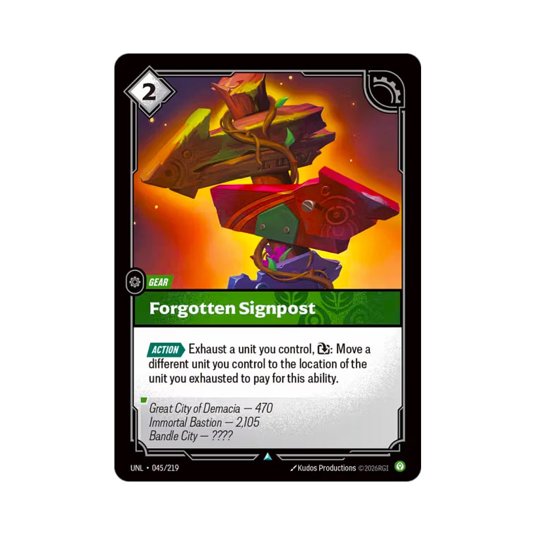 Forgotten Signpost (UNL - 045) - Cards Beyond