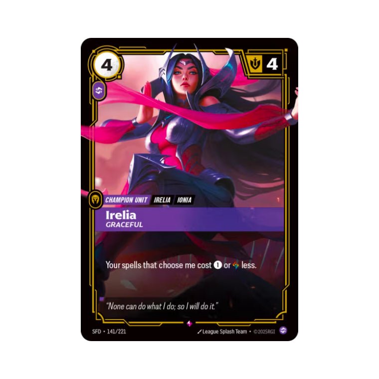 Irelia Picture Riftbound Riftbound | Irelia - Graceful (SFD-141) – Cards Beyond