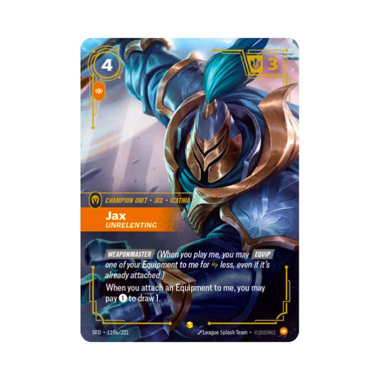 Jax - Unrelenting (SFD - 119a) - Cards Beyond