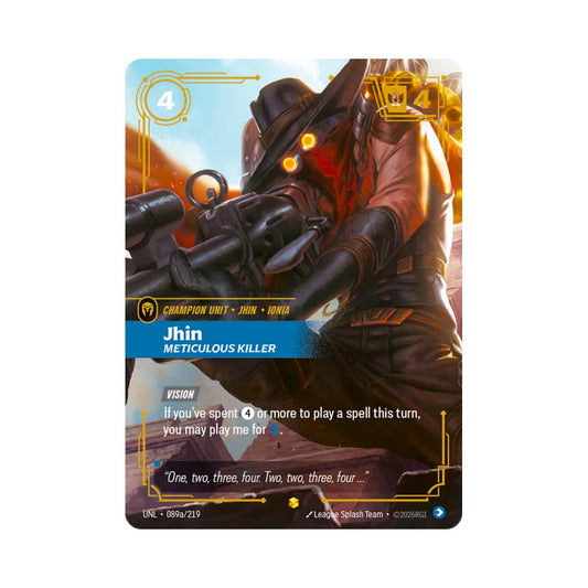 Jhin - Meticulous Killer (UNL - 089a) - Cards Beyond