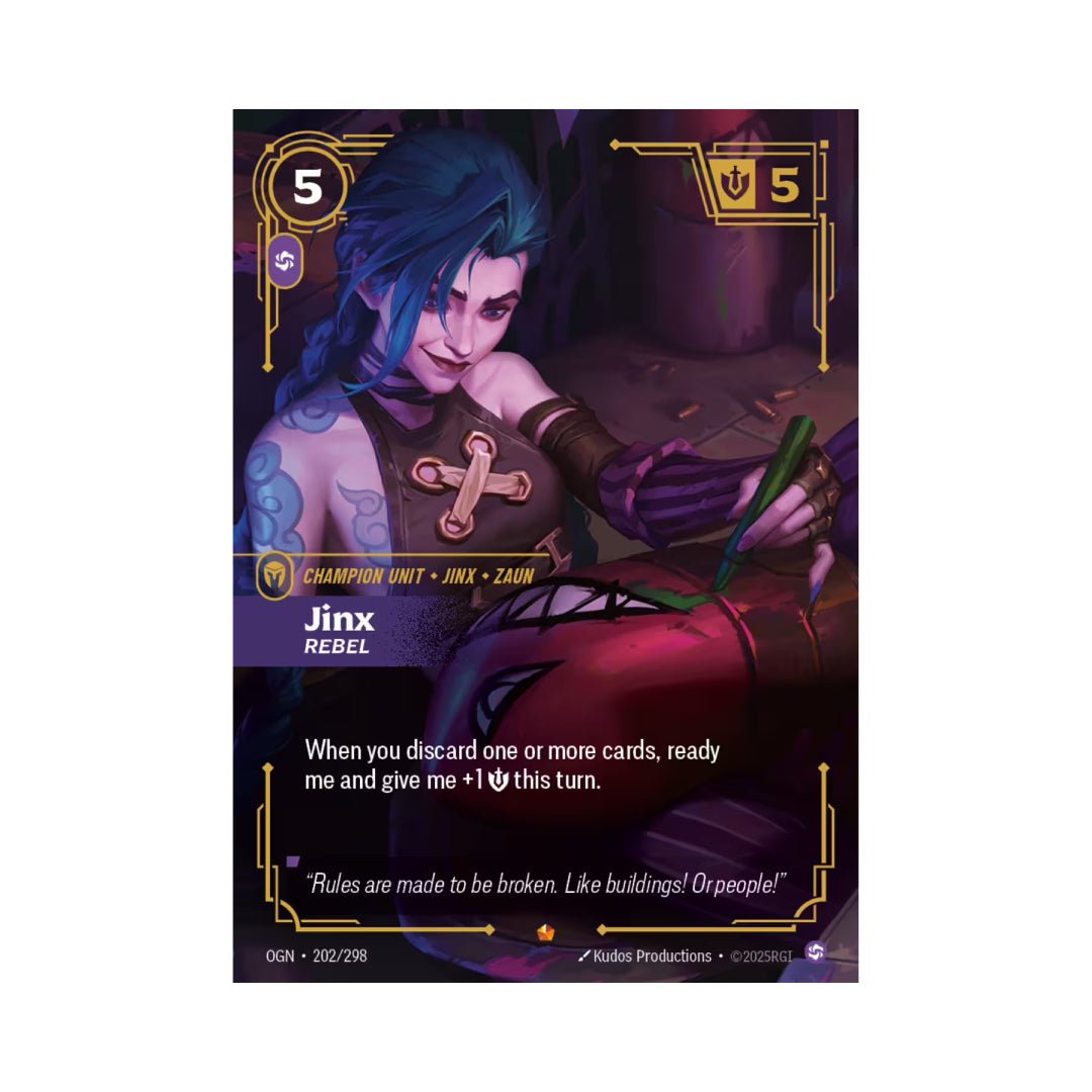 Riftbound | Jinx - Rebel (OGN-202) – Cards Beyond