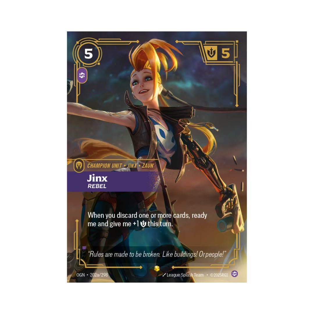 Riftbound | Jinx - Rebel (OGN-202a) – Cards Beyond