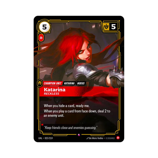 Katarina - Reckless (UNL - 023) - Cards Beyond