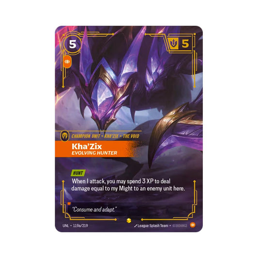Kha'Zix - Evolving Hunter (UNL - 119a) - Cards Beyond