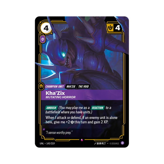 Kha'Zix - Mutating Horror (UNL - 143) - Cards Beyond