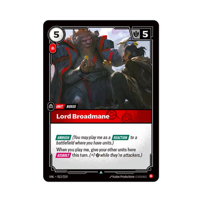 Lord Broadmane (UNL - 012) - Cards Beyond