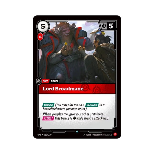 Lord Broadmane (UNL - 012) - Cards Beyond