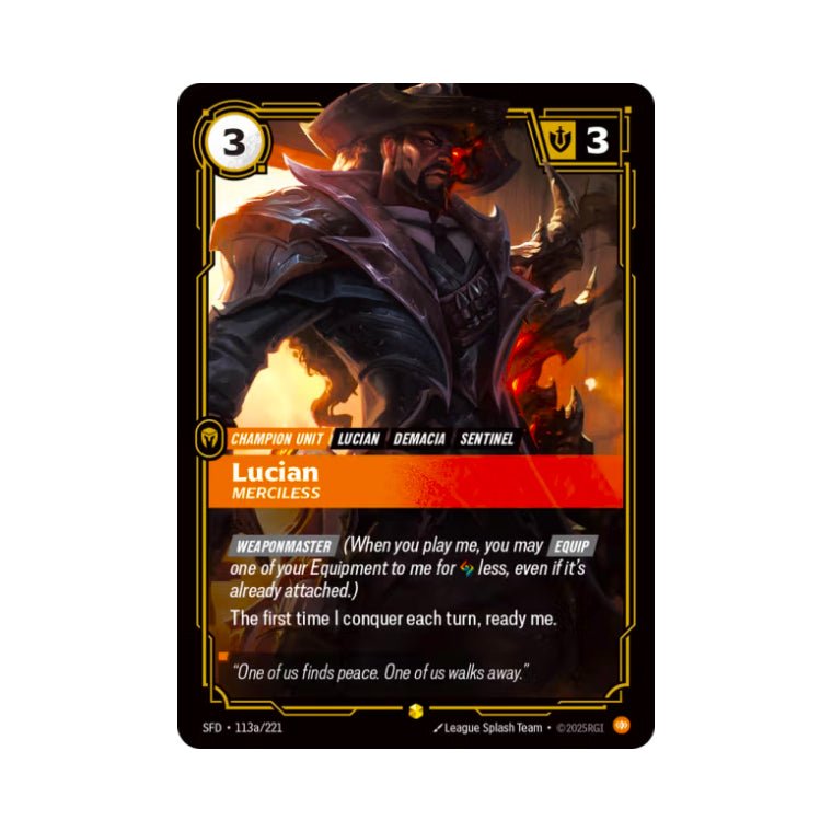 Lucian - Merciless (SFD - 113a) - Cards Beyond