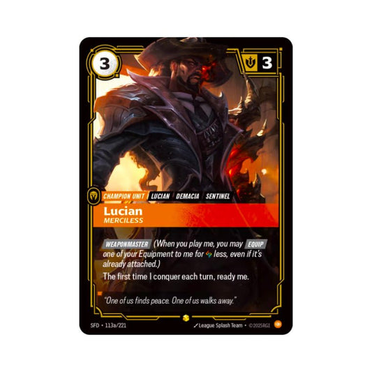 Lucian - Merciless (SFD - 113a) - Cards Beyond