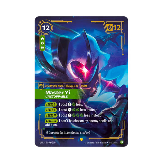 Master Yi - Unstoppable (UNL - 059a) - Cards Beyond