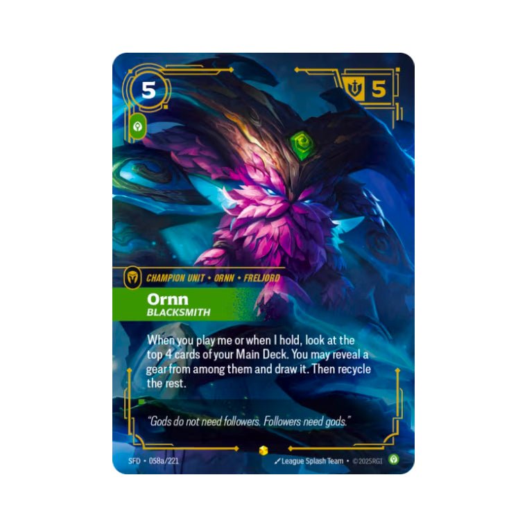 Ornn - Blacksmith (SFD - 058a) - Cards Beyond