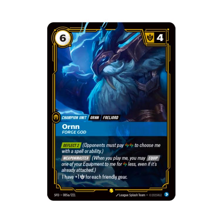 Ornn - Forge God (SFD - 085a) - Cards Beyond