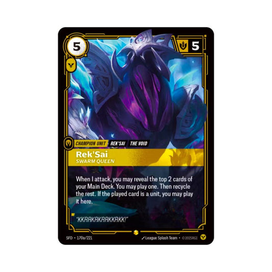 Rek'Sai - Swarm Queen (SFD - 170a) - Cards Beyond