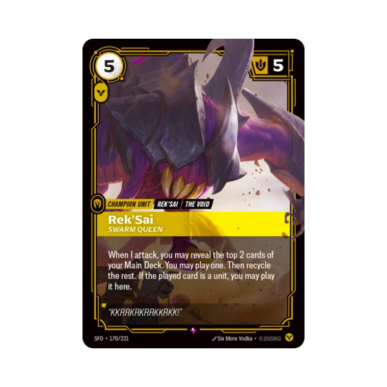 Riftbound | Rek'Sai - Swarm Queen (SFD-170) – Cards Beyond