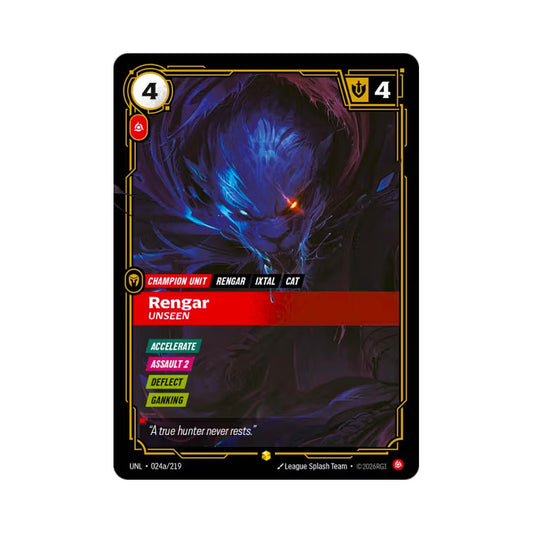Rengar - Unseen (UNL - 024a) - Cards Beyond