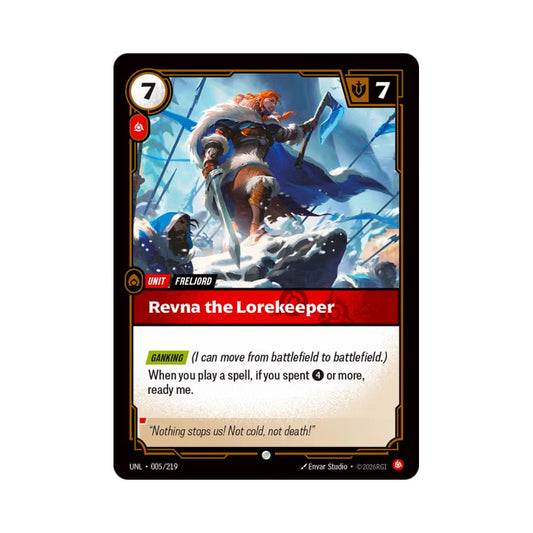 Revna the Lorekeeper (UNL - 005) - Cards Beyond