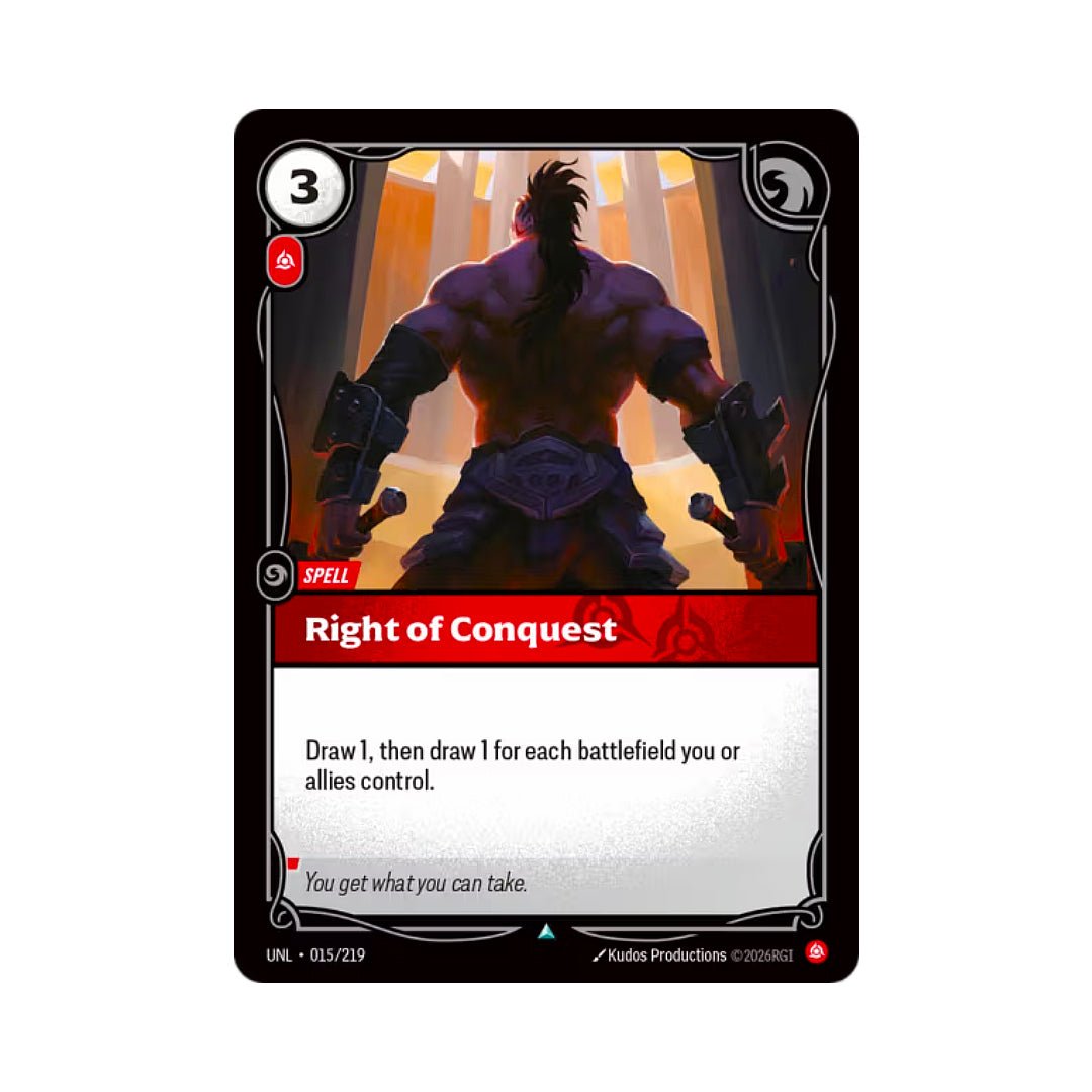 Right of Conquest (UNL - 015) - Cards Beyond