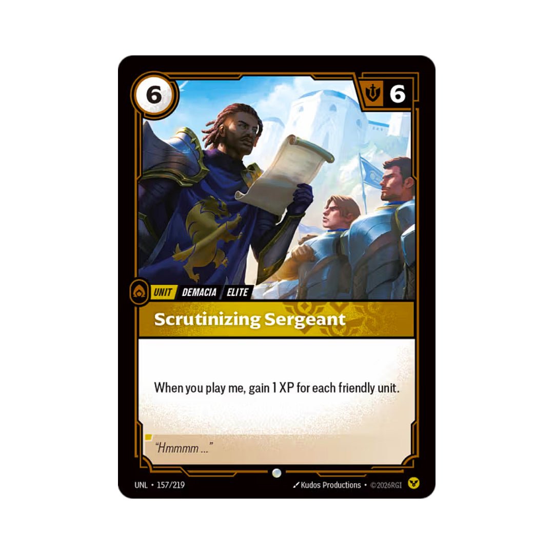 Scrutinizing Sergeant (UNL - 157) - Cards Beyond