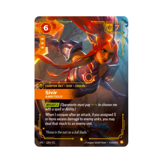 Sivir - Ambitious (SFD - 120a) - Cards Beyond