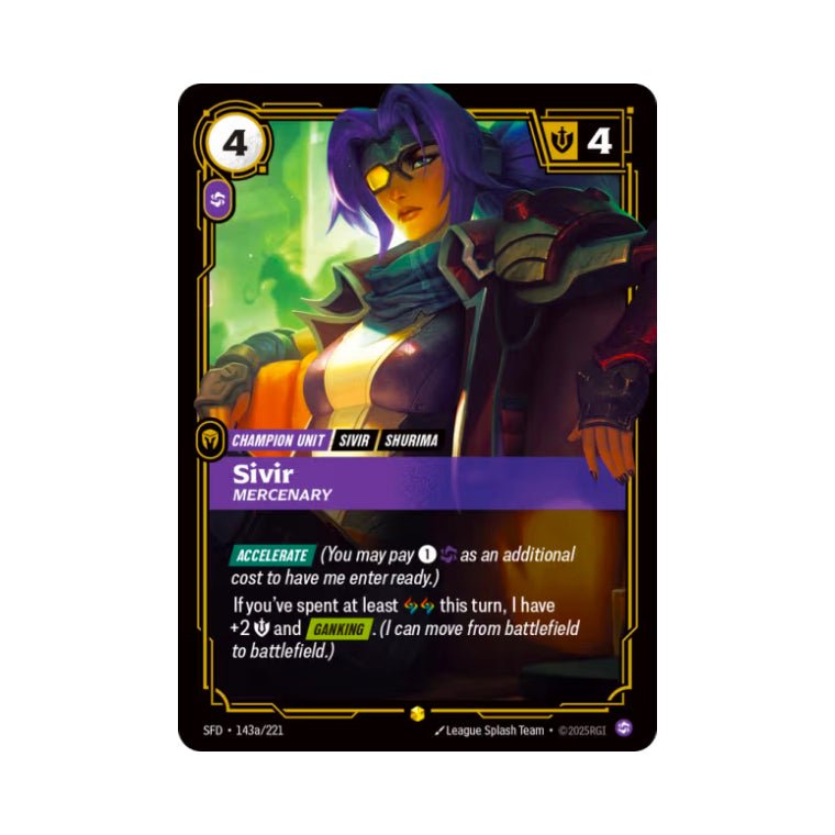 Sivir - Mercenary (SFD - 143a) - Cards Beyond