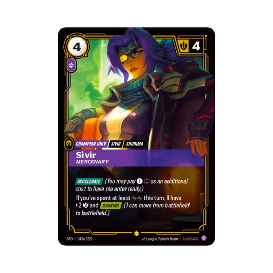 Sivir - Mercenary (SFD - 143a) - Cards Beyond