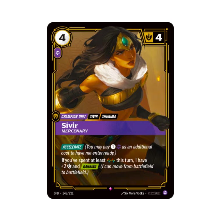 Sivir - Mercenary (SFD - 143) - Cards Beyond