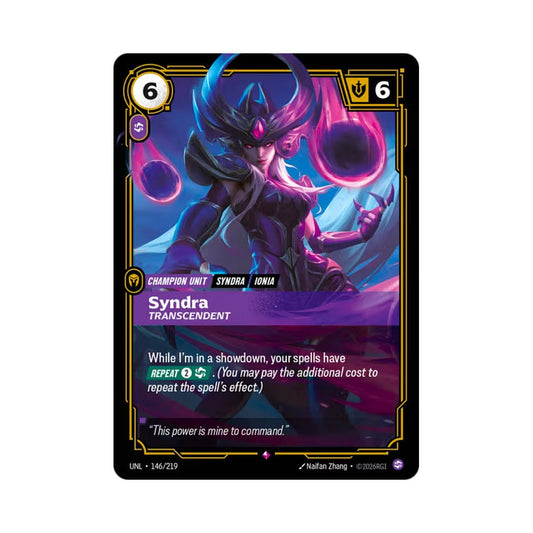 Syndra - Transcendent (UNL - 146) - Cards Beyond