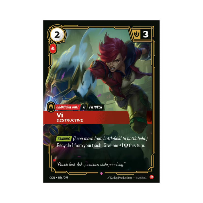 Riftbound | Vi - Destructive (OGN-036) – Cards Beyond