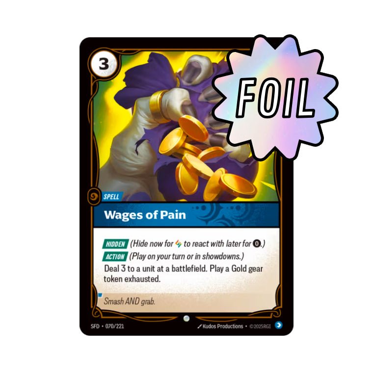 Wages of Pain (SFD - 070) - Cards Beyond