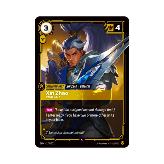 Xin Zhao - Vigilant (SFD - 176) - Cards Beyond