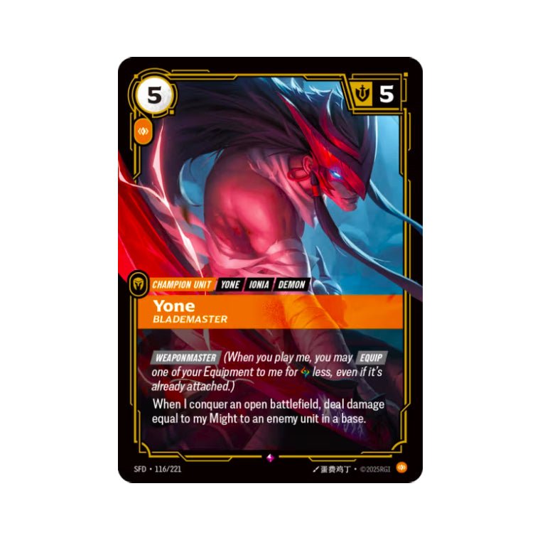 Yone - Blademaster (SFD - 116) - Cards Beyond