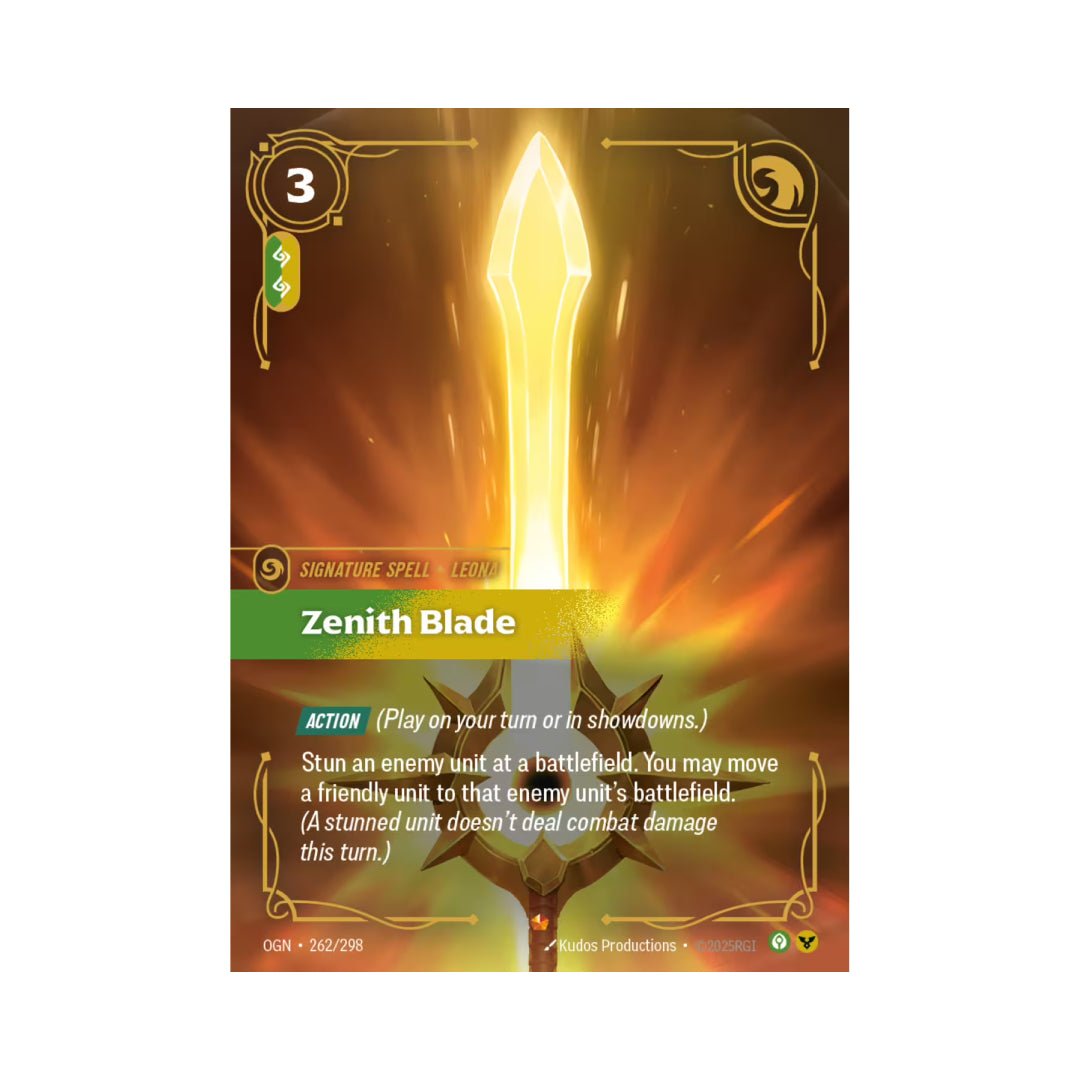Zenith Rd Score Blade Riftbound | Zenith Blade (OGN-262) – Cards Beyond